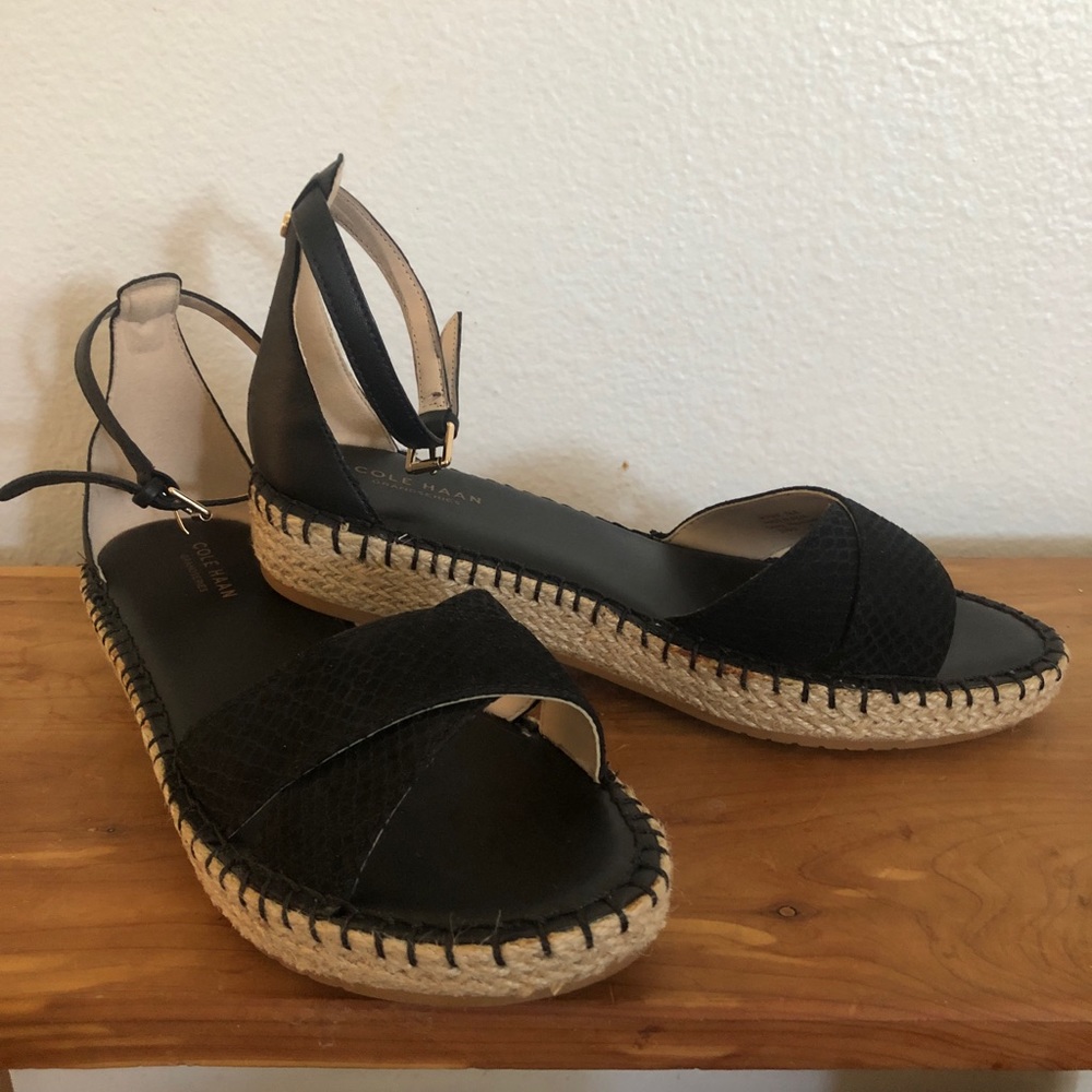 Cole Haan Black espadrille sandals